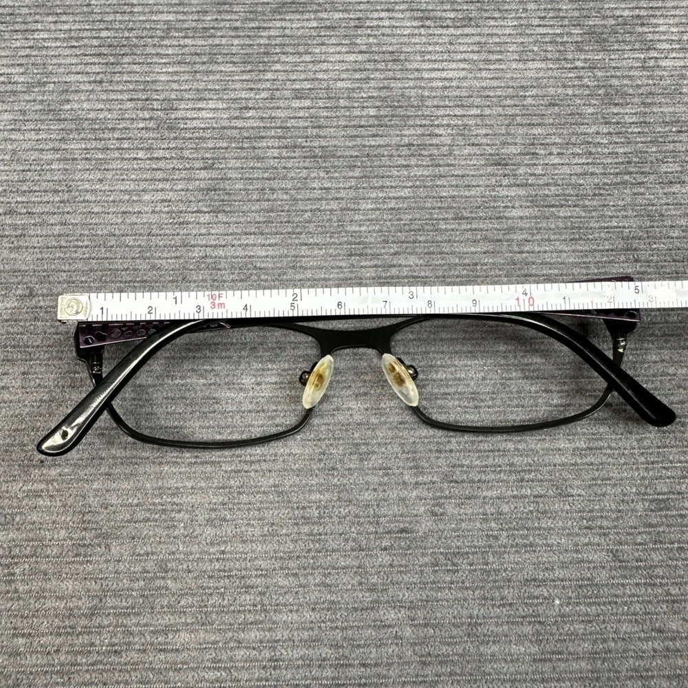 L'Amy Paris Elaina C01 Black Metal Eyeglass Frames Made in France 53-16-140